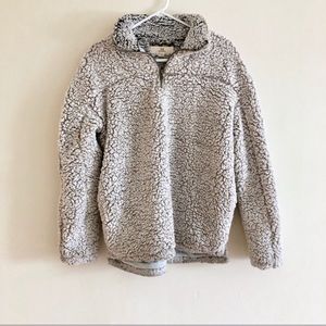 Thread & Supply Grey Teddy Fleece Pullover